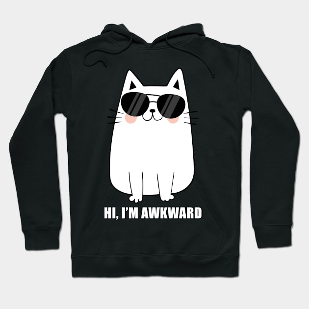 Awkward Cat Hoodie by BDAZ